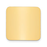 1 x 1 Square Polished Brass Plates-Set of 6
