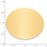 1 1/2 x 1 3/4 Oval Polished Brass Plates-Set of 6