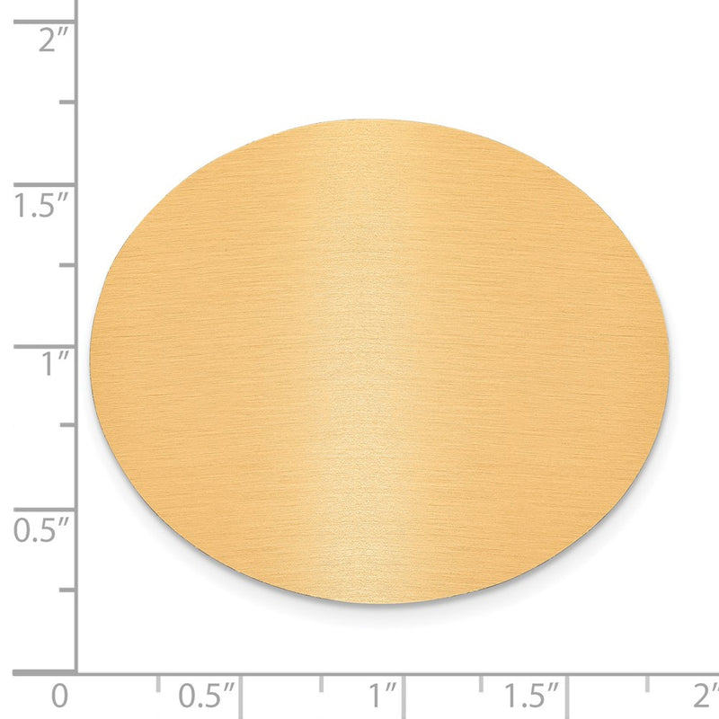 1 1/2 x 1 3/4 Oval Copper Aluminum Plates-Set of 6