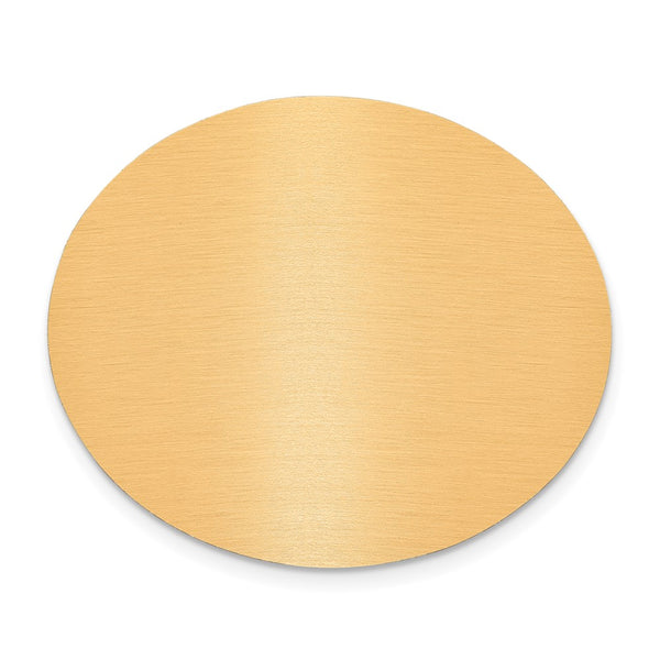 1 1/2 x 1 3/4 Oval Copper Aluminum Plates-Set of 6