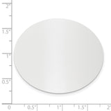 1 1/2 x 1 3/4 Oval Polished Aluminum Plates-Set of 6