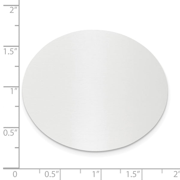 1 1/2 x 1 3/4 Oval Polished Aluminum Plates-Set of 6