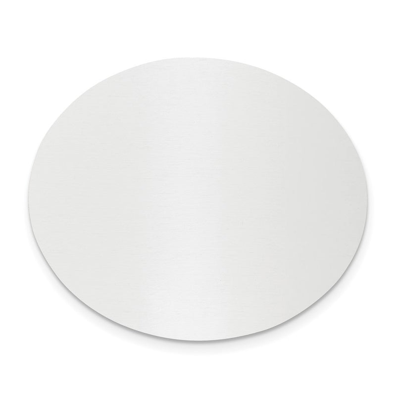 1 1/2 x 1 3/4 Oval Polished Aluminum Plates-Set of 6