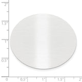 1 1/2 x 1 3/4 Oval Satin Aluminum Plates-Set of 6