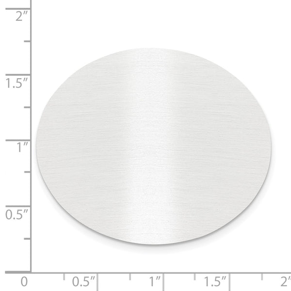 1 1/2 x 1 3/4 Oval Satin Aluminum Plates-Set of 6