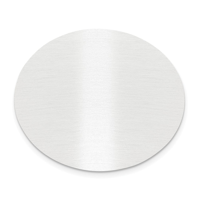 1 1/2 x 1 3/4 Oval Satin Aluminum Plates-Set of 6