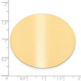 1 1/2 x 1 3/4 Oval Satin Brass Plates-Set of 6