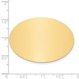 1 1/4 x 1 3/4 Oval Polished Brass Plates-Set of 6