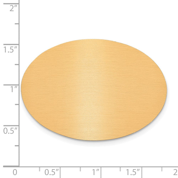 1 1/4 x 1 3/4 Oval Copper Aluminum Plates-Set of 6