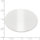 1 1/4 x 1 3/4 Oval Satin Aluminum Plates-Set of 6