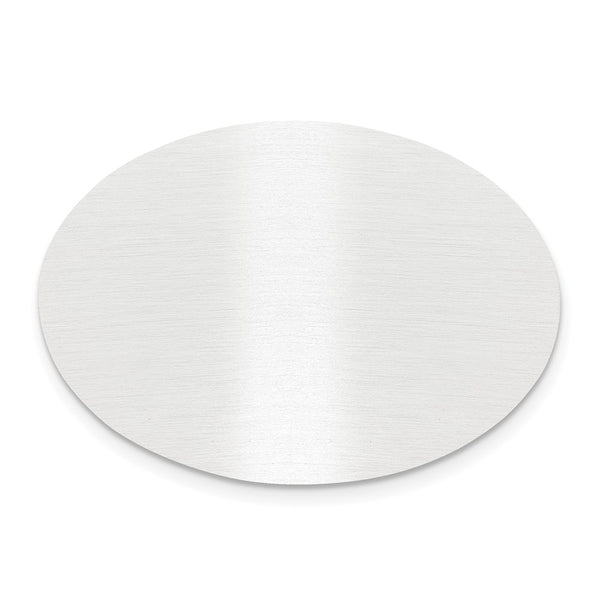 1 1/4 x 1 3/4 Oval Satin Aluminum Plates-Set of 6