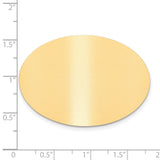 1 1/4 x 1 3/4 Oval Satin Brass Plates-Set of 6