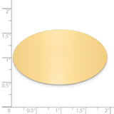 1 1/8 x 1 7/8 Oval Polished Brass Plates-Set of 6