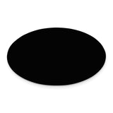 1 1/8 x 1 7/8 Oval Black Anodized Aluminum Plates-Set of 6