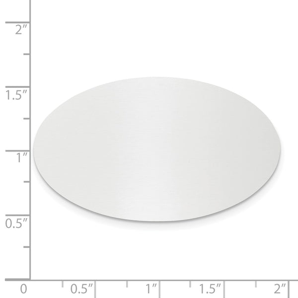 1 1/8 x 1 7/8 Oval Polished Aluminum Plates-Set of 6