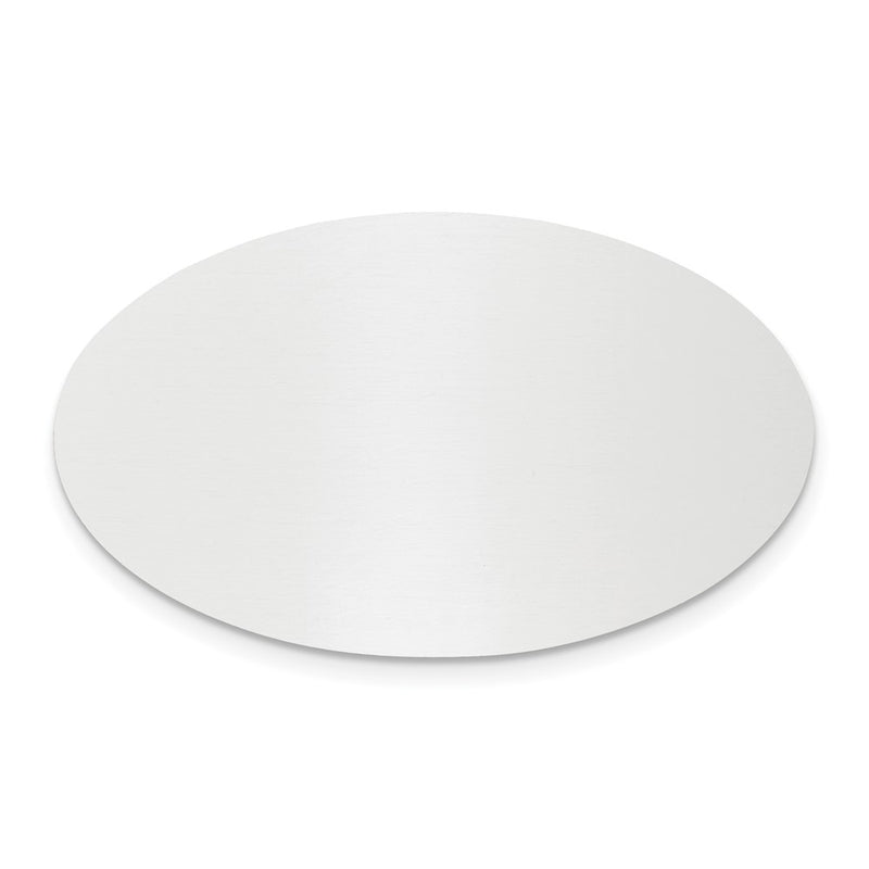 1 1/8 x 1 7/8 Oval Polished Aluminum Plates-Set of 6