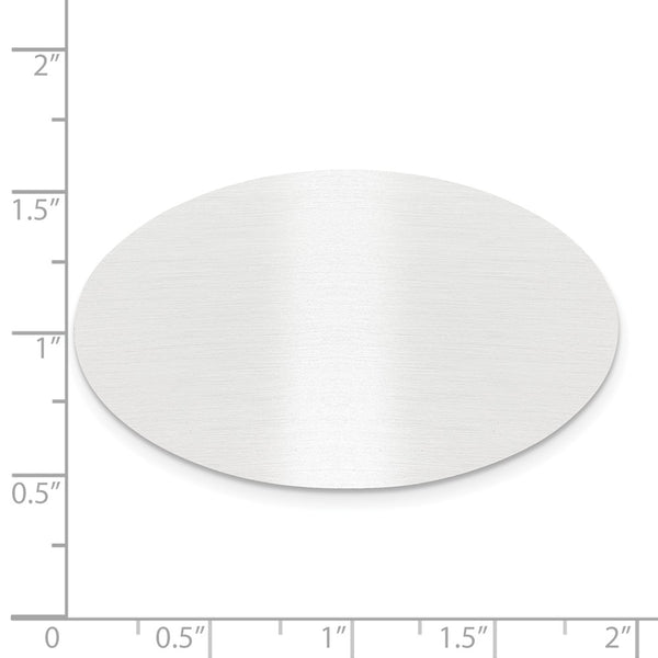 1 1/8 x 1 7/8 Oval Satin Aluminum Plates-Set of 6