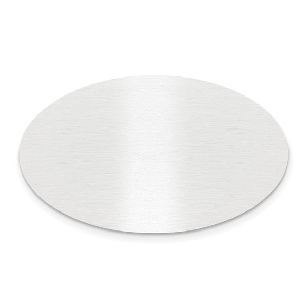 1 1/8 x 1 7/8 Oval Satin Aluminum Plates-Set of 6