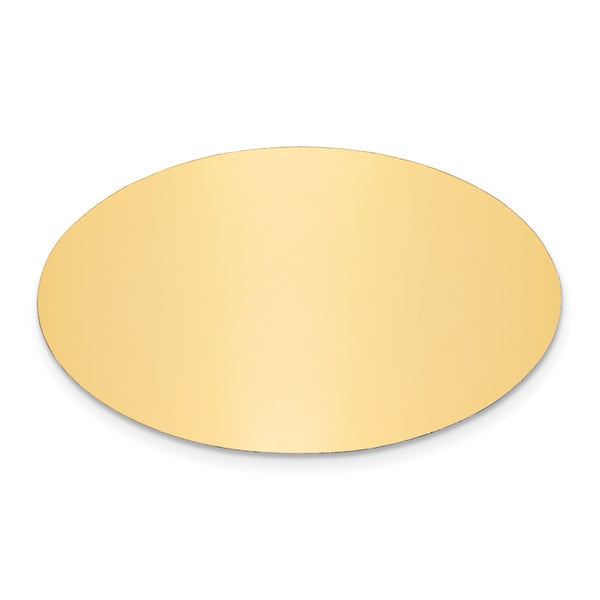 1 1/8 x 1 7/8 Oval Polished Brass Plates-Set of 6