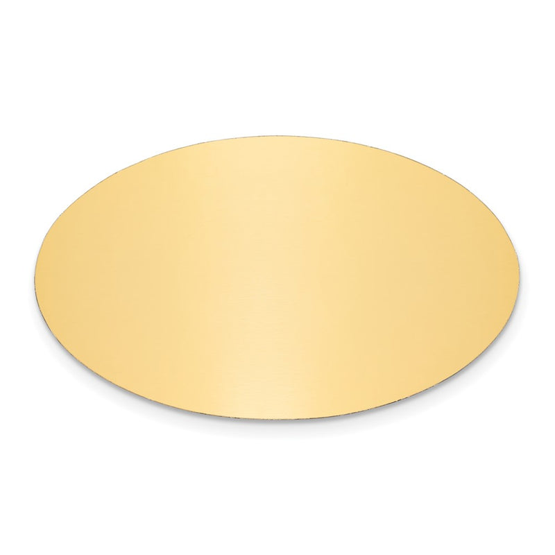 1 1/8 x 1 7/8 Oval Polished Brass Plates-Set of 6