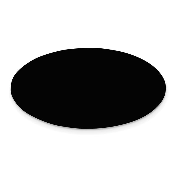 1 x 1 7/8 Oval Black Anodized Aluminum Plates-Set of 6