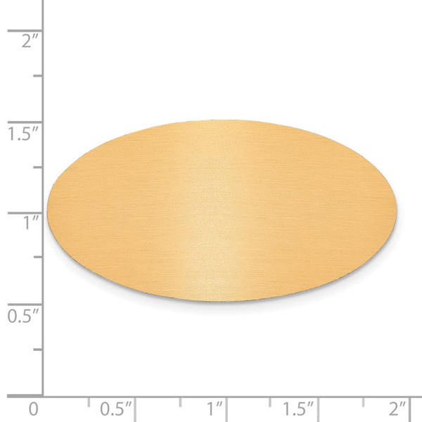 1 x 1 7/8 Oval Copper Aluminum Plates-Set of 6