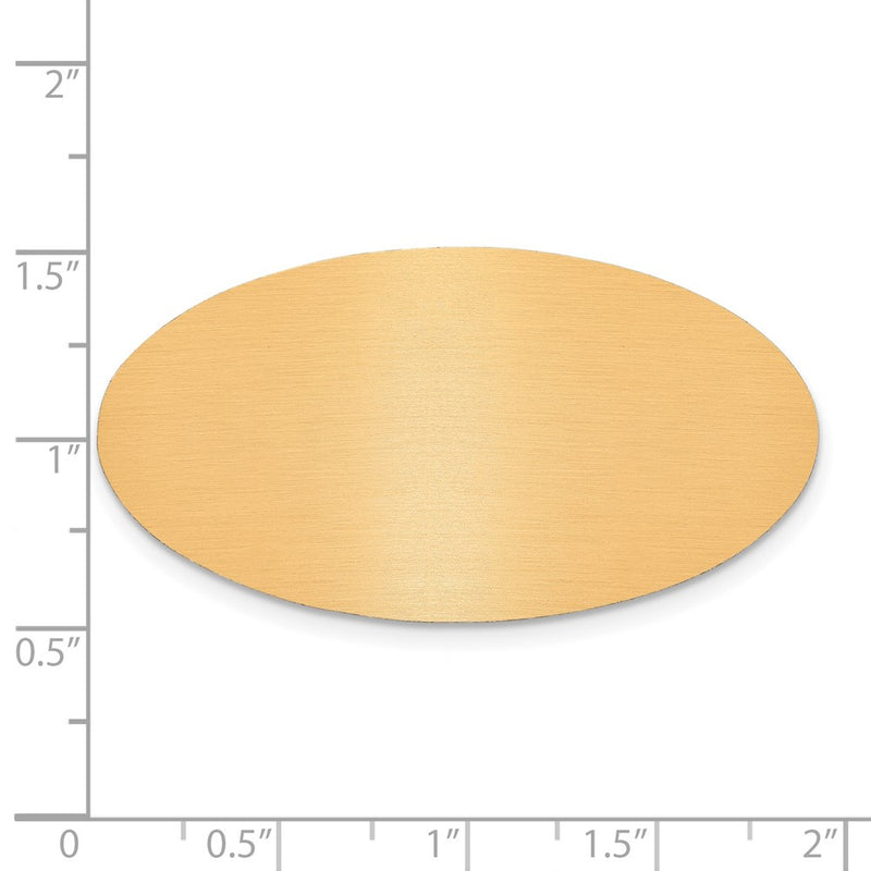 1 x 1 7/8 Oval Copper Aluminum Plates-Set of 6