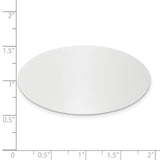 1 x 1 7/8 Oval Polished Aluminum Plates-Set of 6