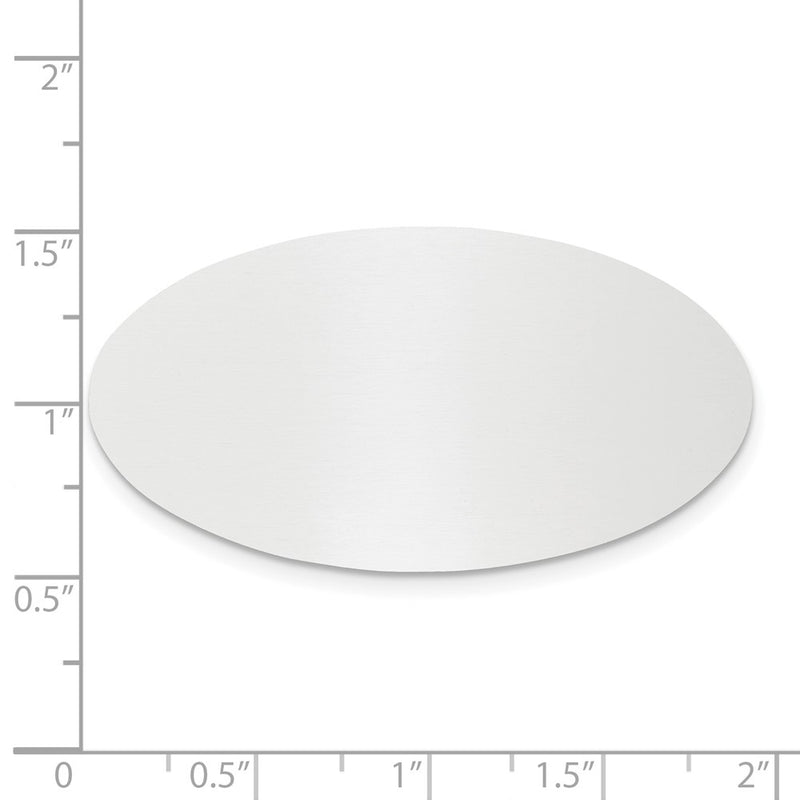 1 x 1 7/8 Oval Polished Aluminum Plates-Set of 6