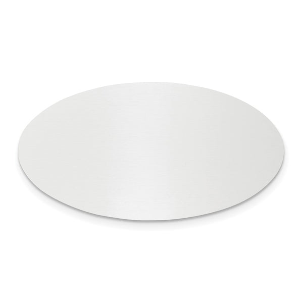 1 x 1 7/8 Oval Polished Aluminum Plates-Set of 6