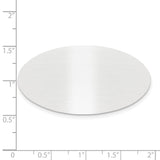 1 x 1 7/8 Oval Satin Aluminum Plates-Set of 6