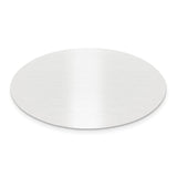 1 x 1 7/8 Oval Satin Aluminum Plates-Set of 6