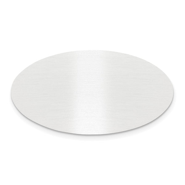 1 x 1 7/8 Oval Satin Aluminum Plates-Set of 6