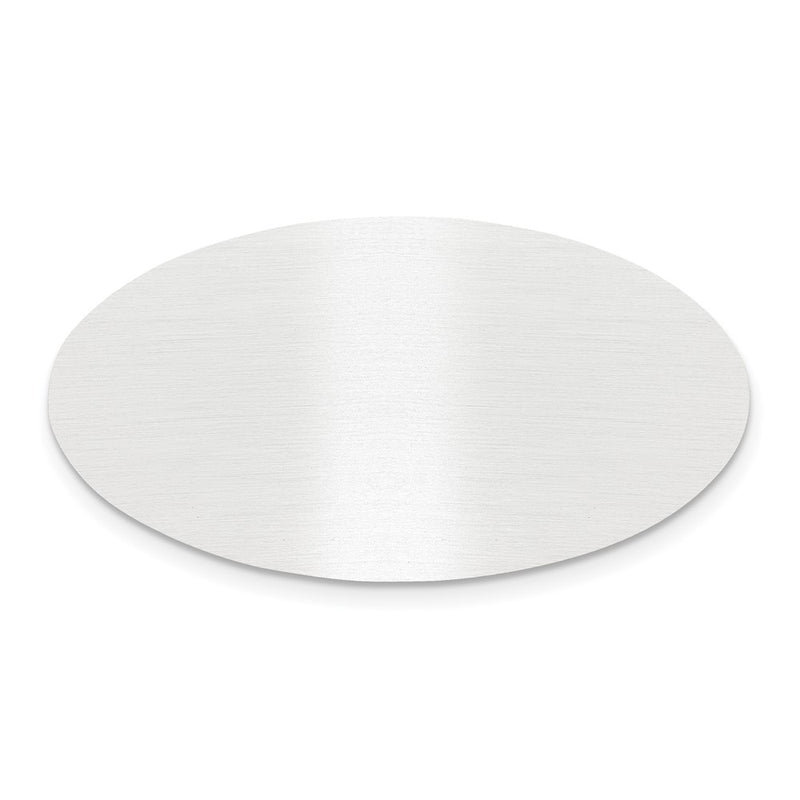 1 x 1 7/8 Oval Satin Aluminum Plates-Set of 6