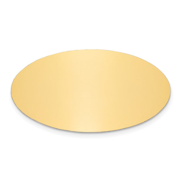 1 x 1 7/8 Oval Polished Brass Plates-Set of 6