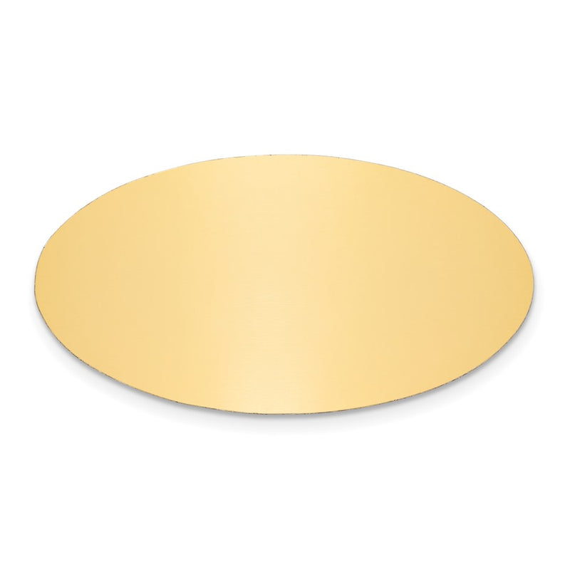 1 x 1 7/8 Oval Polished Brass Plates-Set of 6