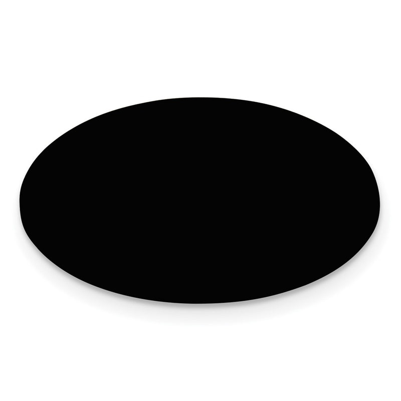 3/4 x 1 1/4 Oval Black Anodized Aluminum Plates-Set of 6