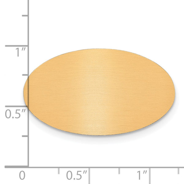 3/4 x 1 1/4 Oval Copper Aluminum Plates-Set of 6