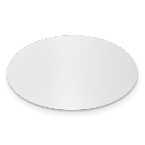 3/4 x 1 1/4 Oval Polished Aluminum Plates-Set of 6