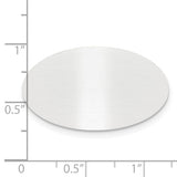 3/4 x 1 1/4 Oval Satin Aluminum Plates-Set of 6