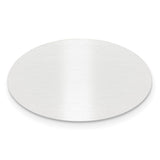 3/4 x 1 1/4 Oval Satin Aluminum Plates-Set of 6