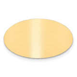 3/4 x 1 1/4 Oval Satin Brass Plates-Set of 6