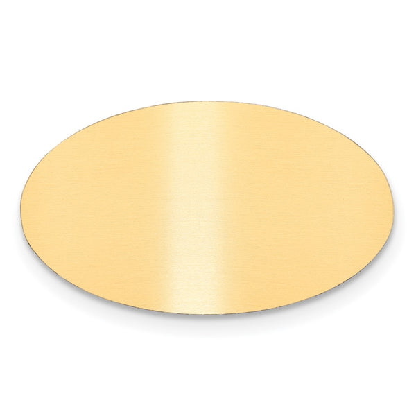 3/4 x 1 1/4 Oval Satin Brass Plates-Set of 6