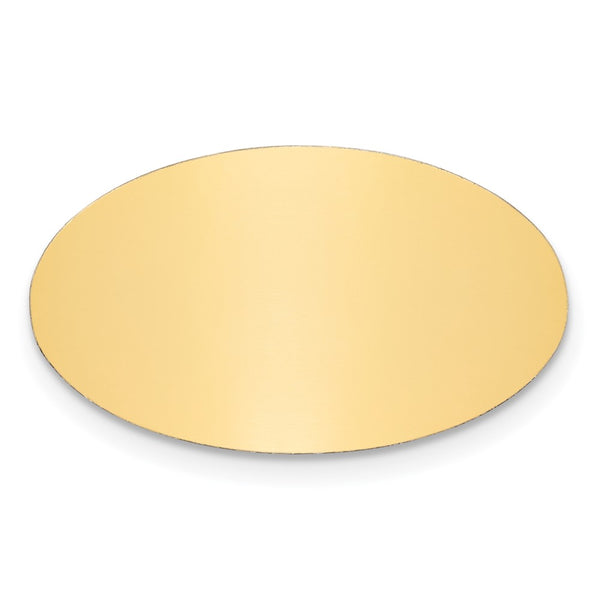 3/4 x 1 1/4 Oval Polished Brass Plates-Set of 6