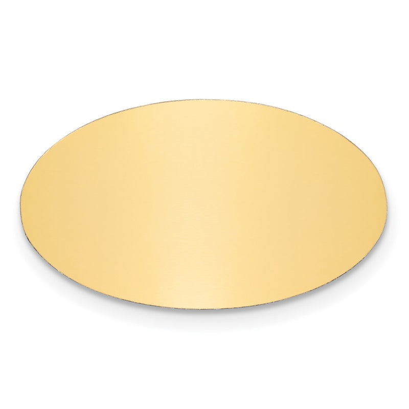 3/4 x 1 1/4 Oval Polished Brass Plates-Set of 6