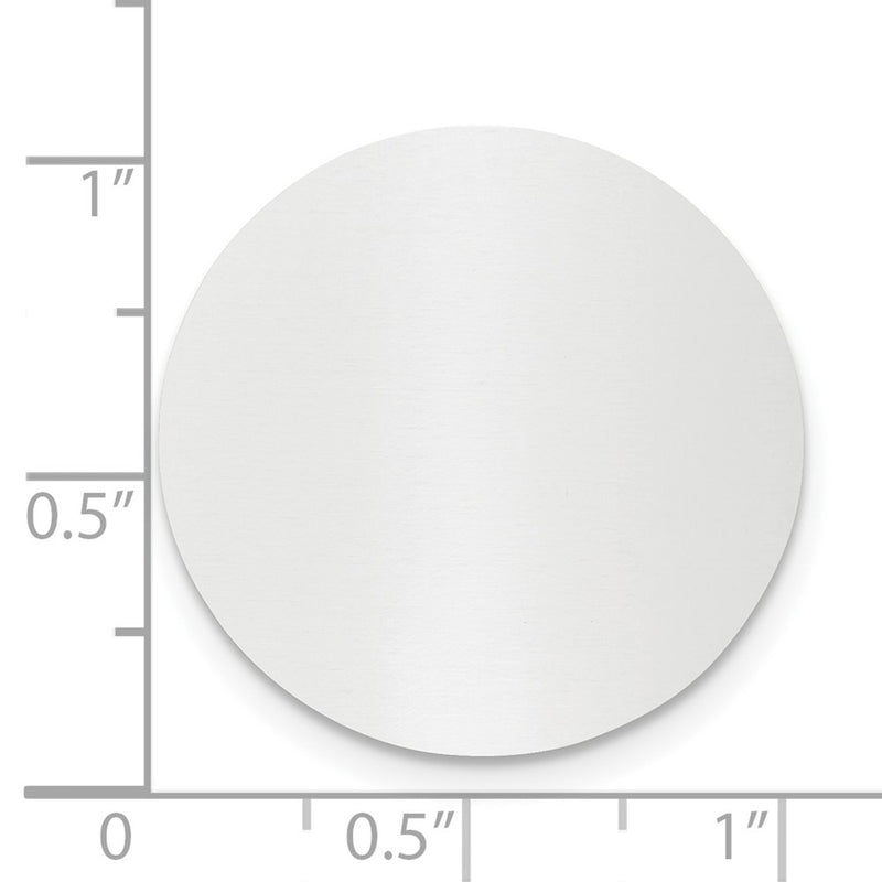 1 x 1 Round Polished Aluminum Plates-Set of 6