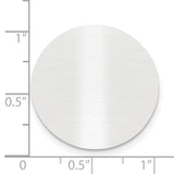 1 x 1 Round Satin Aluminum Plates-Set of 6