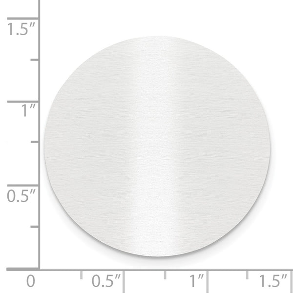 1 1/4 x 1 1/4 Round Satin Aluminum Plates-Set of 6