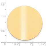 1 1/4 x 1 1/4 Round Satin Brass Plates-Set of 6