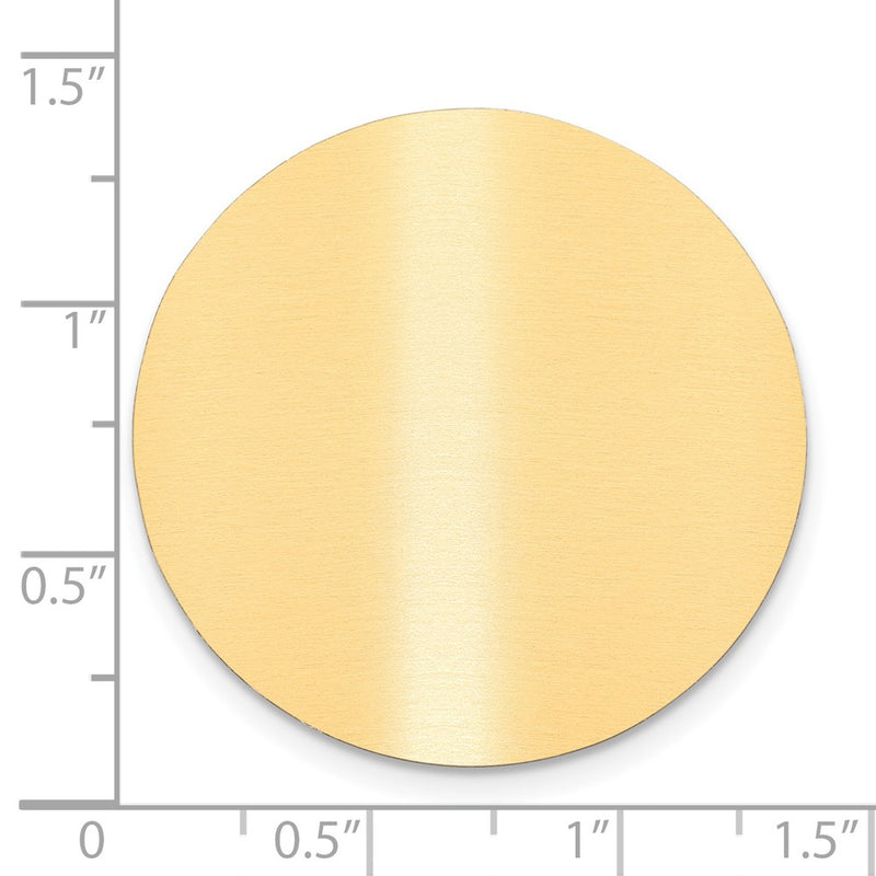 1 1/4 x 1 1/4 Round Satin Brass Plates-Set of 6